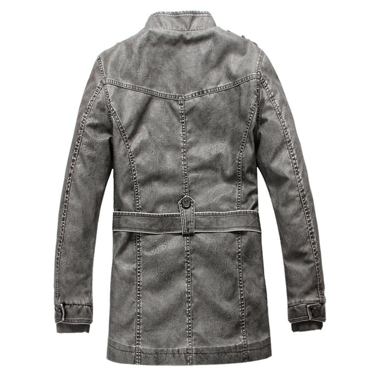 Длинный флисовый полиуретановый тренч с молнией для отдыха, 2019 год, slim fit, средняя длина