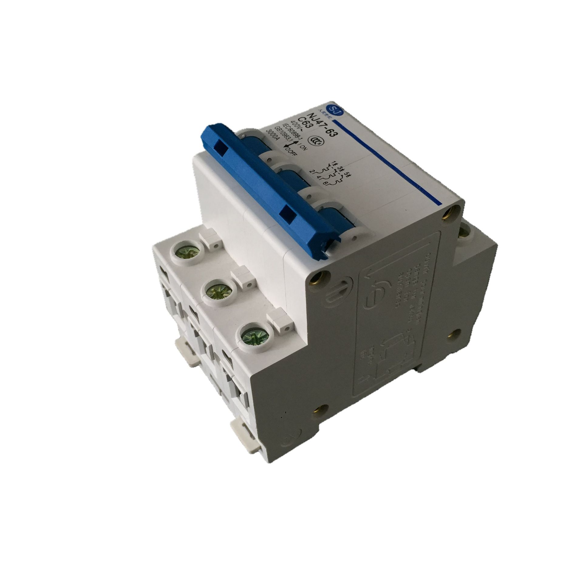 3P空开 小型断路器DZ47-63 C63 家用空气开关 工业断路器