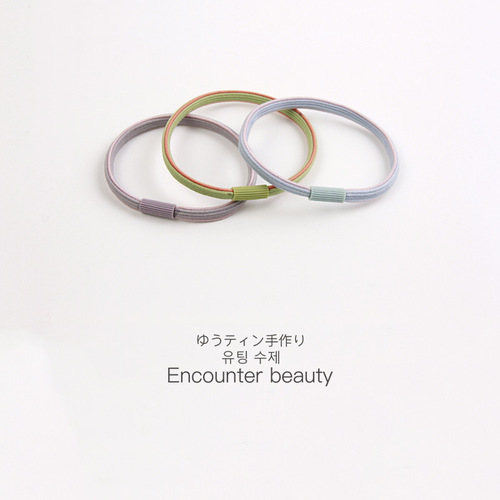 Korean ing small fresh contrasting color braided candy-colored dual-purpose headband with high elasticity and no damage to hair. Internet celebrity hair band hair accessory