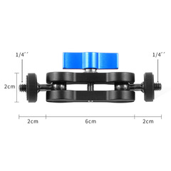 DSLR Camera Magic Arm Swivel Mount Monitor Mount Gooseneck Hot Shoe Ball Head 1/4 Small Gooseneck Dual Ball