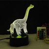 Dinosaur, seven-coloured touch LED night light, creative table lamp, suitable for import, 3D, remote control, creative gift