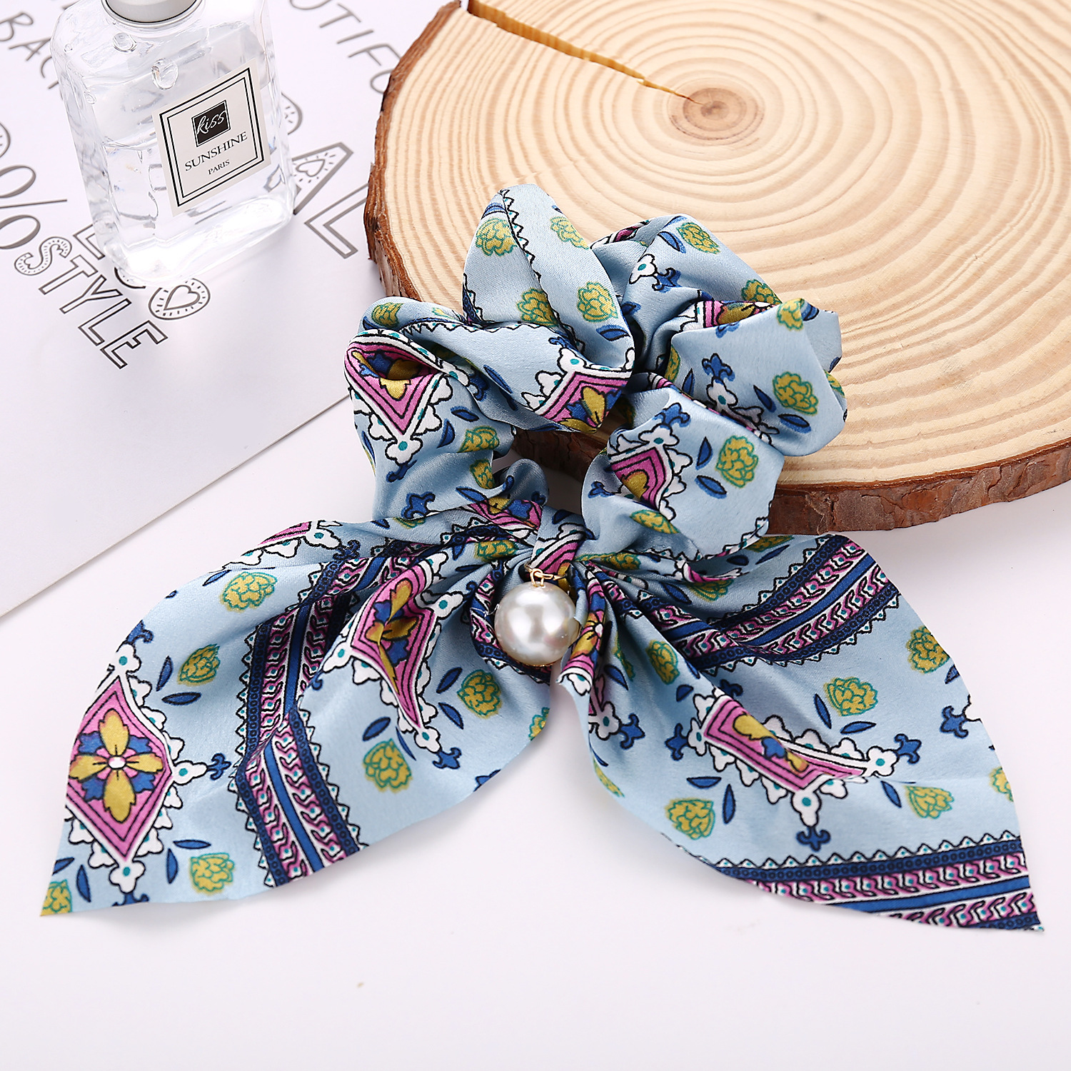 Fashion Bow Knot Cloth Printing Hair Tie 1 Piece display picture 6