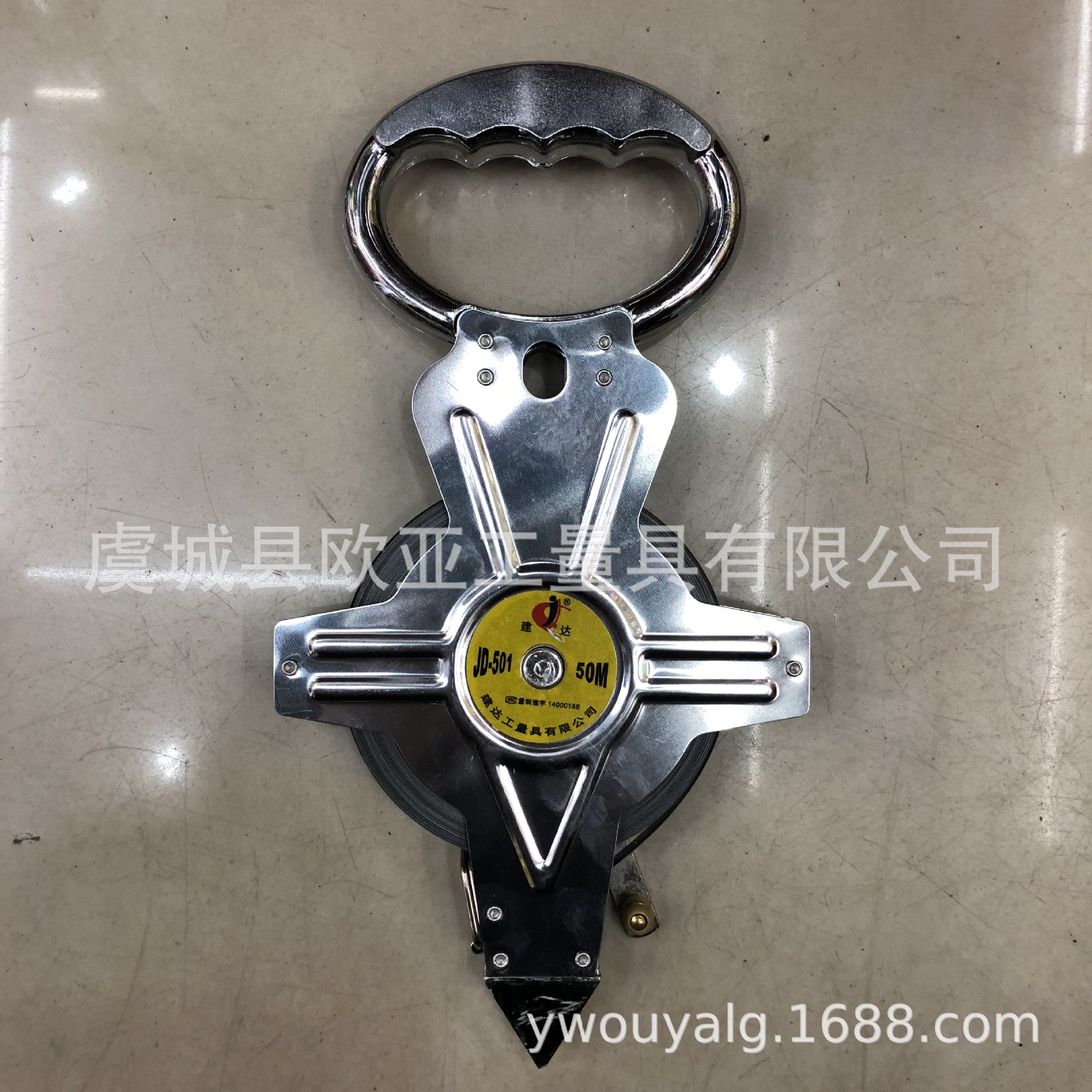 厂家直销钢架卷尺20米30米50米100米长卷尺圆盘卷尺手摇卷尺