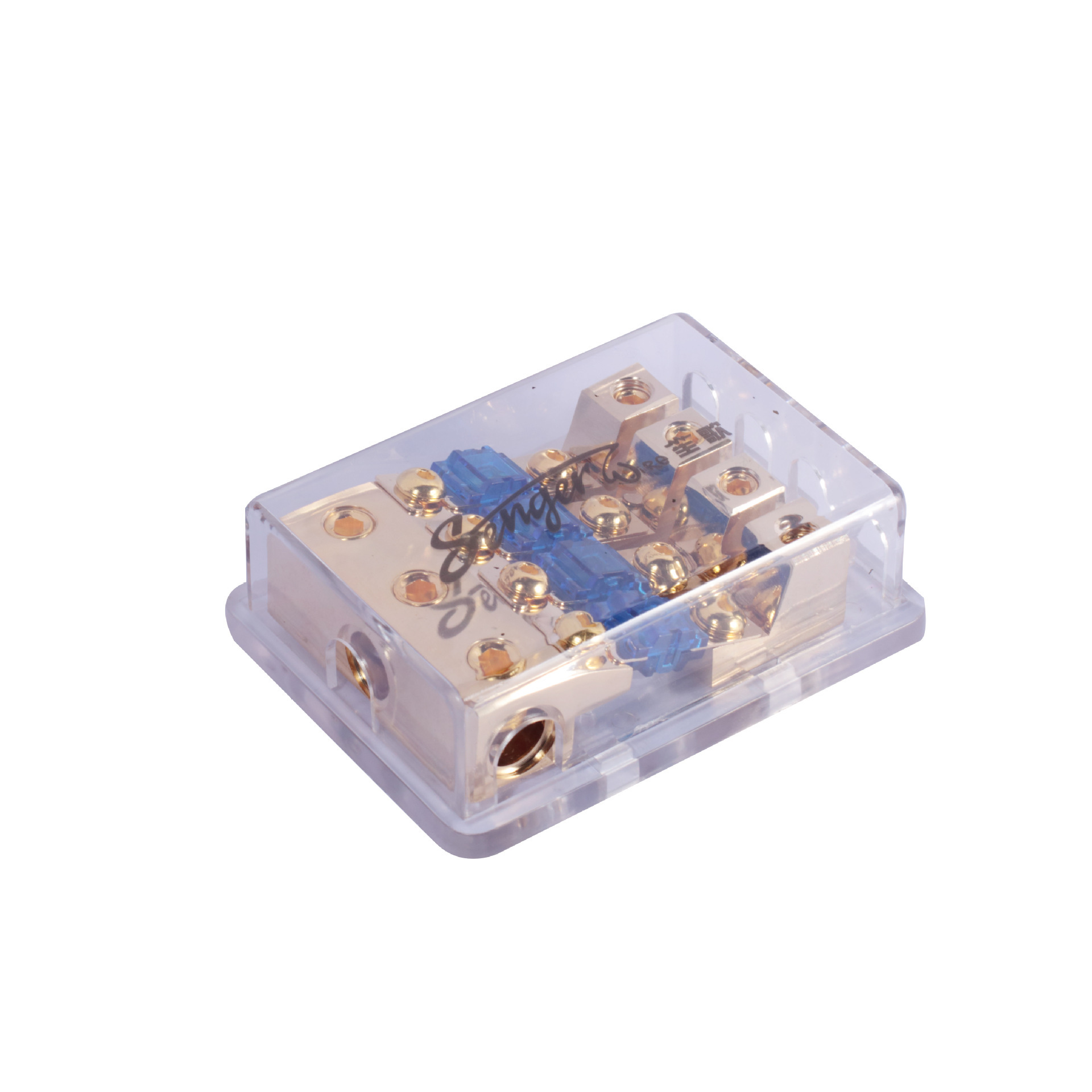 亨特生 纯铜MINI一出四保险胆60A  汽车功放保险座迷你保险丝