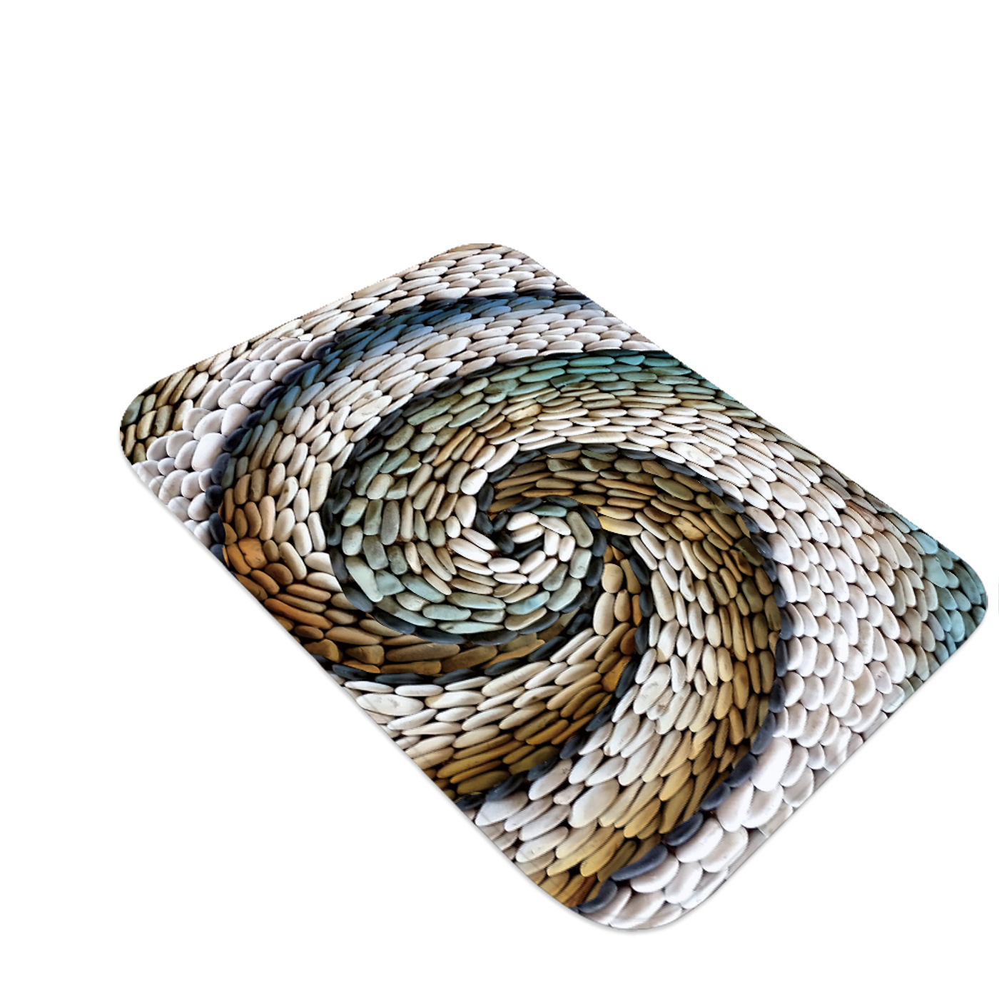 跨境电商新款  鹅卵石地垫门垫卧室厨房浴室脚垫卫浴吸水垫子地毯