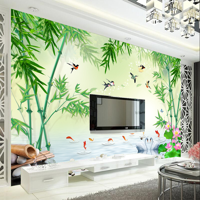 定制壁画电视背景墙家和万事兴壁纸中式壁纸客厅卧室无纺布3d壁画 阿里巴巴