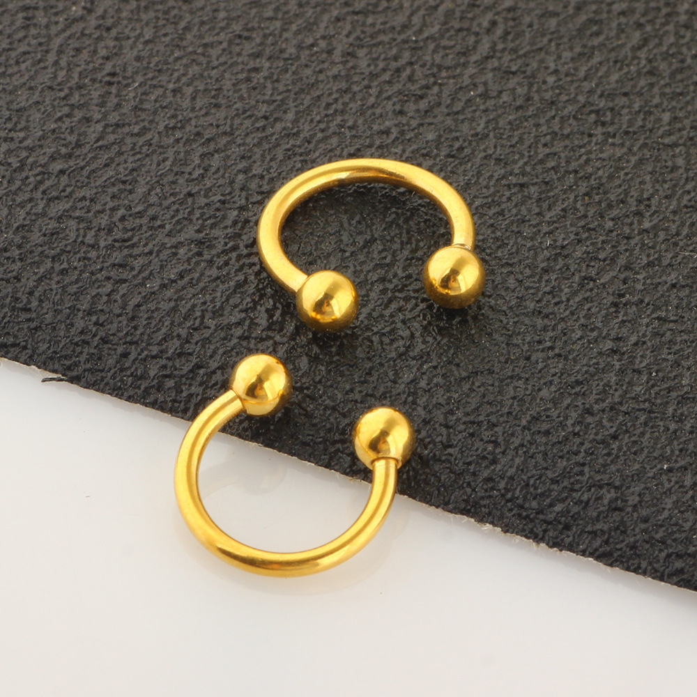 Pointed titanium steel lip stud product view