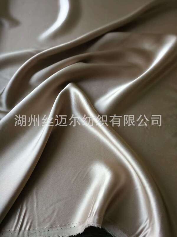 Dyed finished champagne spot 30m/m114cm full silk crepe satin double satin wedding dress cheongsam dress fabric
