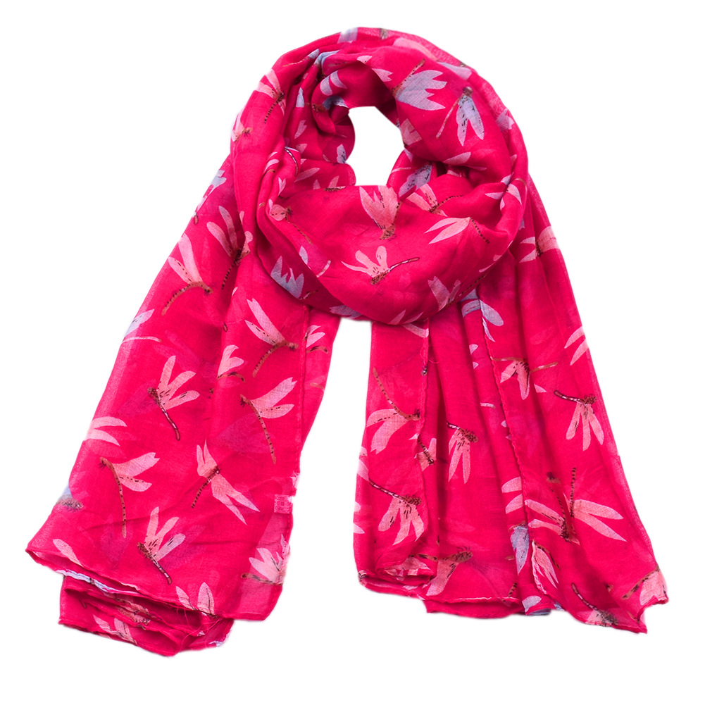 Foulard imprimé libellule unisexe cape de plage été léger_voghion.com