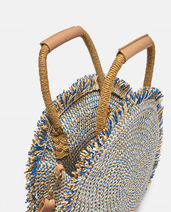 2019 Fashion New tassel Handbag High quality Straw bag Women beach woven bag Round Tote fringed beach wovenShoulder Travel bag 13