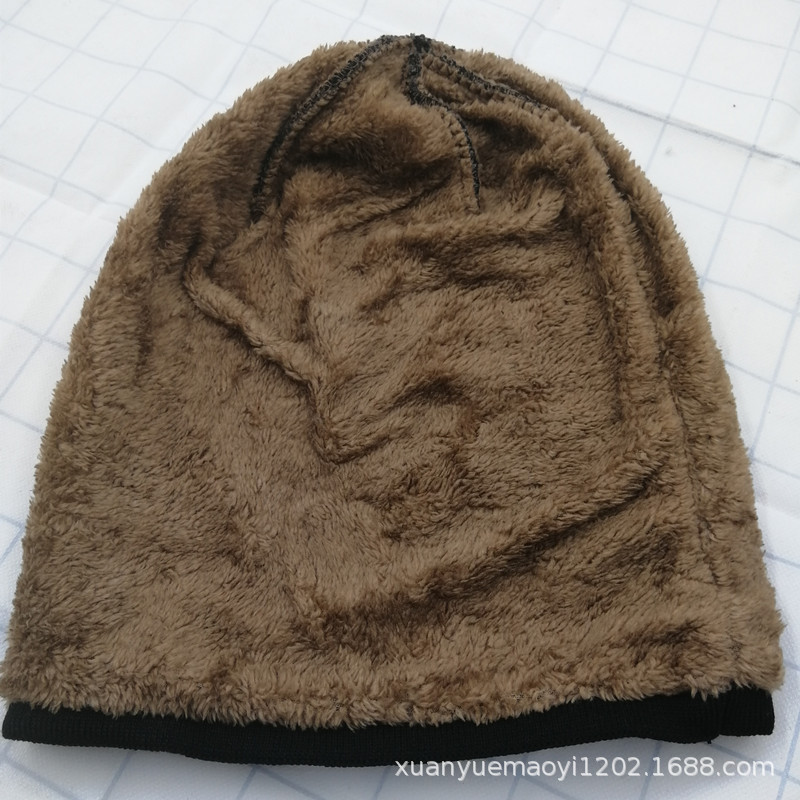 Knitted Beanie Hat For Men Winter Warm Woolen Plush Versatile_voghion.com