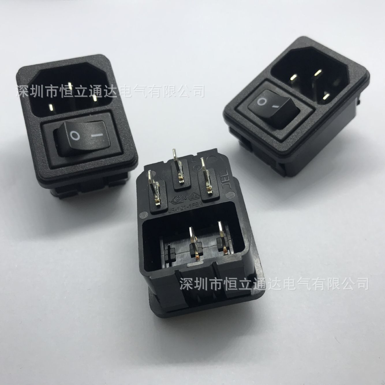 原装正品 二合一开关品字插座 JR-101-1FSA-01 电源插座 AC品字插