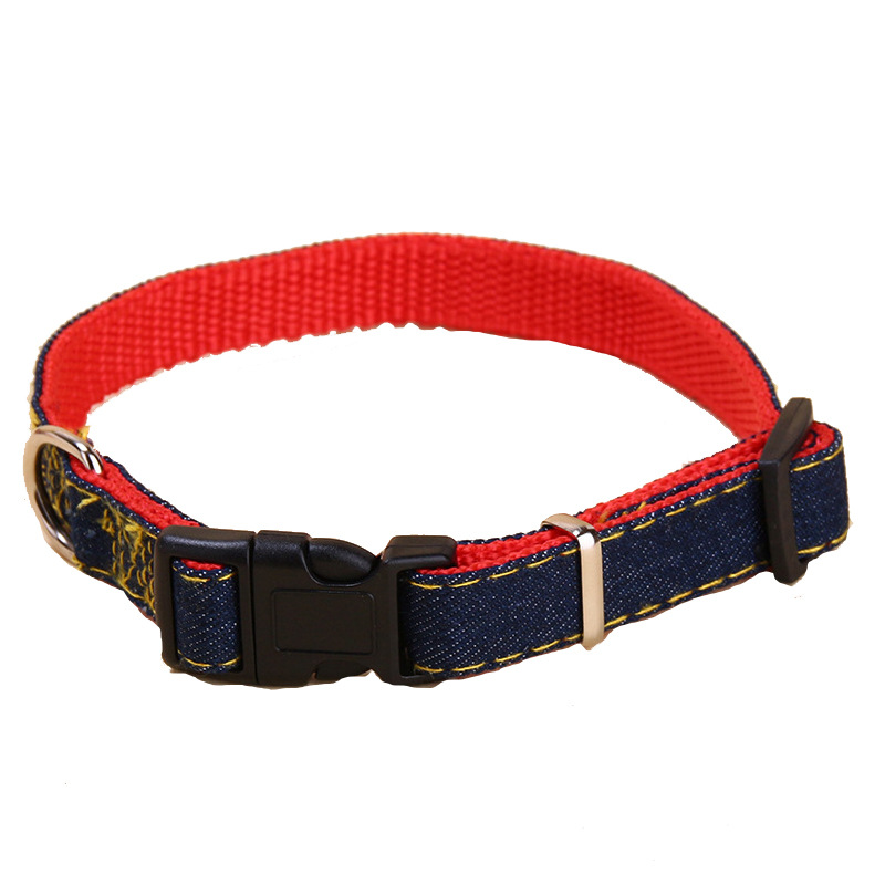 Clásico correa de pecho de vaqueros collar de tracción de perros tres piezas de fábrica de cuerda de perro venta directa productos para mascotas especiales