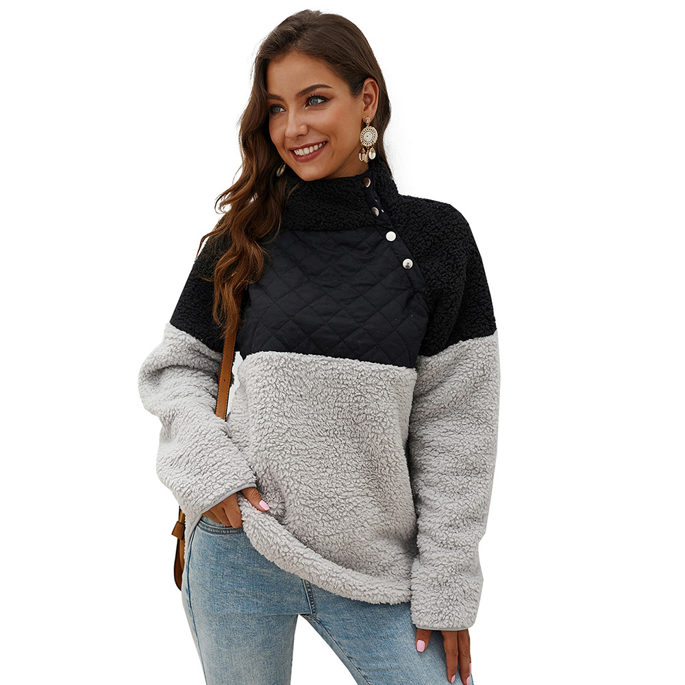 women s thick high-neck long-sleeved jacket sweater NSDY8277