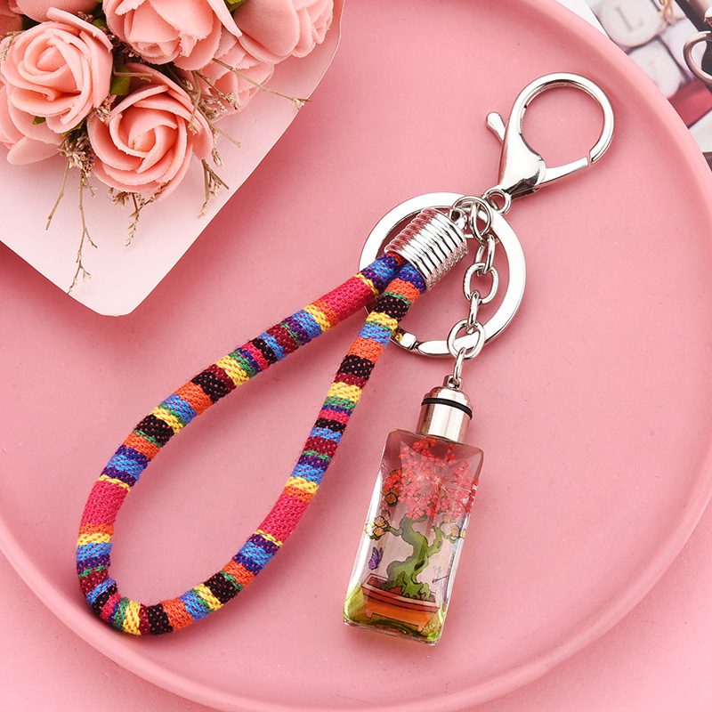Creative Dried Flower Plant Cotton Rope Keychain Wholesale Nihaojewelry display picture 6