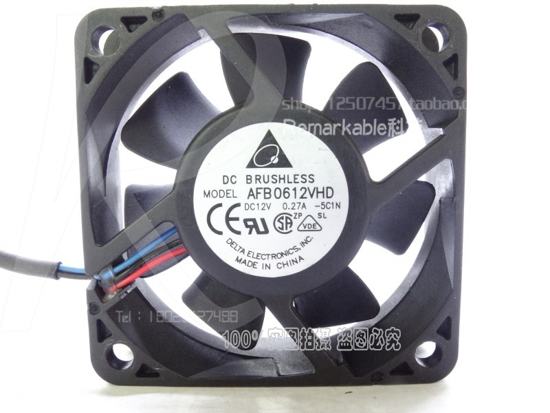 台达 6020 12V 0.27A 6CM 双滚珠 测速高端 机箱风扇 AFB0612VHD