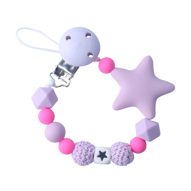 Nueva silicona chupete cadena bebé suministros mordedor anti-gota cadena Amazon AliExpress Comercio exterior chupete clip