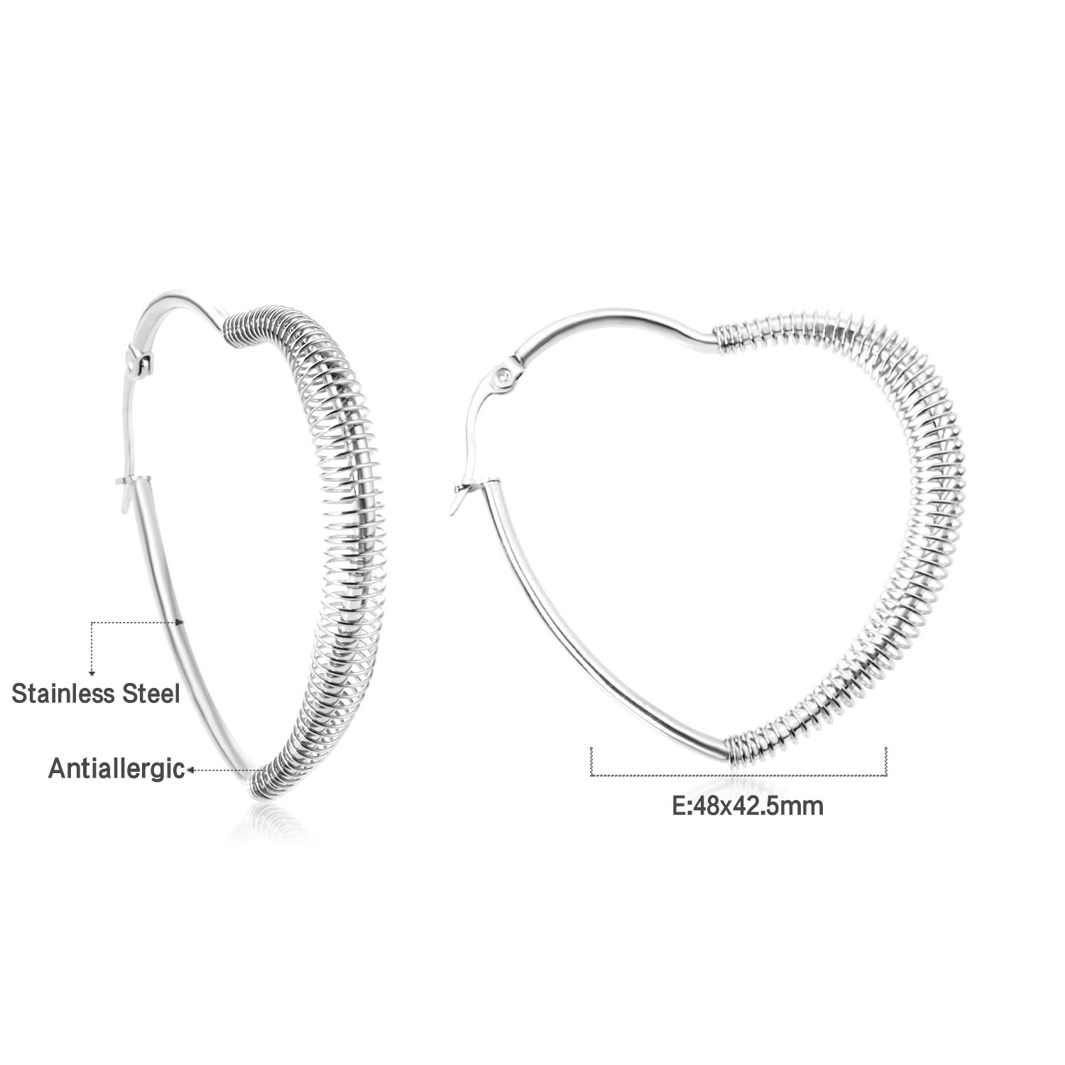 Fashion Geometric Stainless Steel Plating Earrings 1 Pair