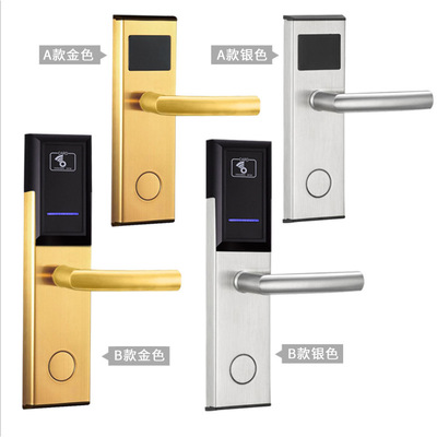 源天祥酒店门锁不锈钢电子刷卡锁ic卡锁经济耐用10年门锁厂家