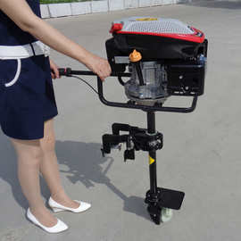 河道管理船挂机 方便操作挂桨机 小型舷外机图片