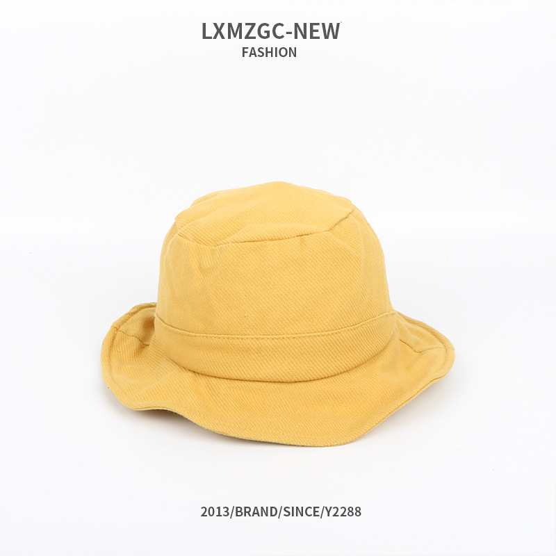 Korean Style Sunscreen Solid Color Big Brim Fisherman Hat Wholesale display picture 6