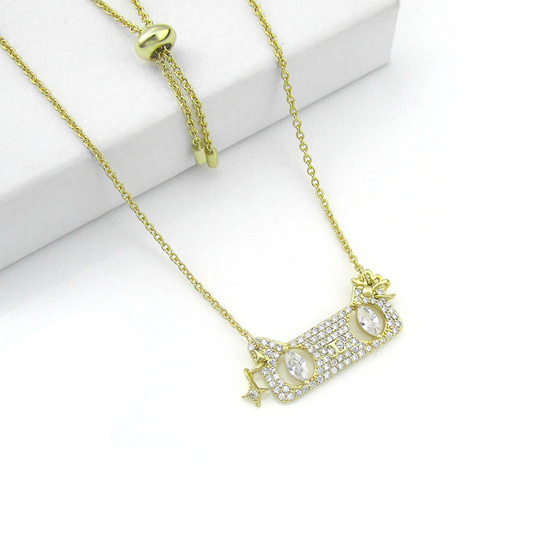 Fashion Golden Chain Necklace New Hip Hop Clavicle Lucky Creative Necklace display picture 1