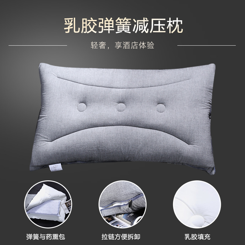 Shanshan textile New products Washed cotton latex Spring Neck Pillow Single velvet gift customized Pillow core