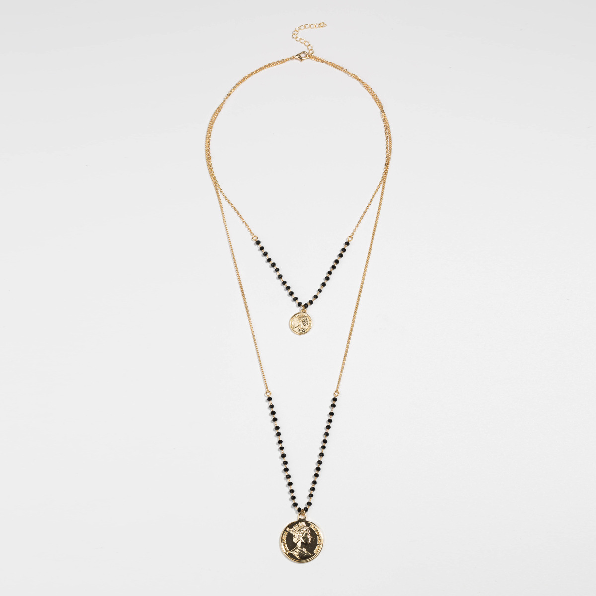 Modische Mehrschichtige Schwarze Handgefertigte Halskette Aus Perlenkette display picture 4