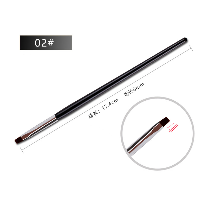 Cepillo de uñas 5 unids varilla negro fototerapia cepillo fila pluma traje francés fototerapia uñas adecuado