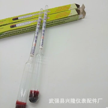 Экспорт ликерного ликера Стеклянный спиртовой метр Алкогольный метр 0 ~ 96 ° измеритель концентрации спирта