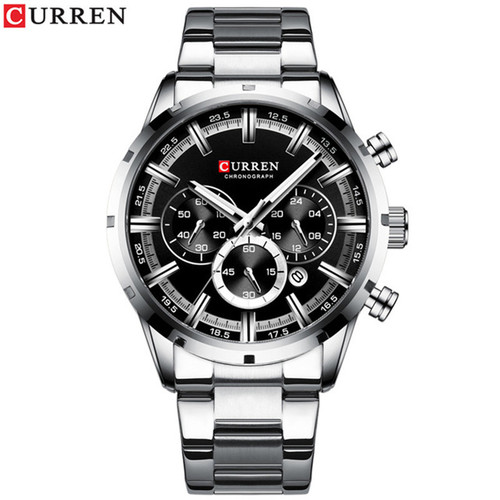 CURREN/Karen 8355 trendy men's waterproof watch six-pin multi-functional fashionable steel band watch