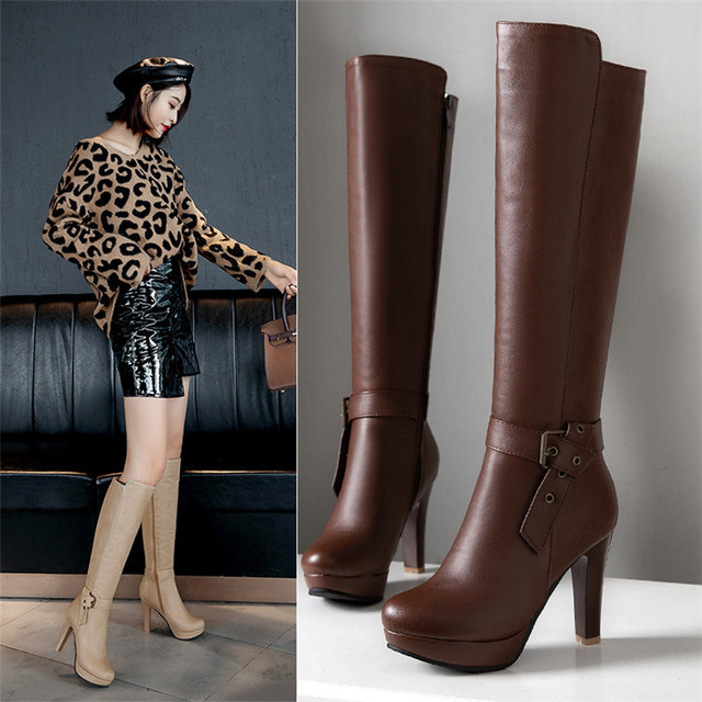 Chivalrous boots,women’s boots,autumn and winter new leather boots