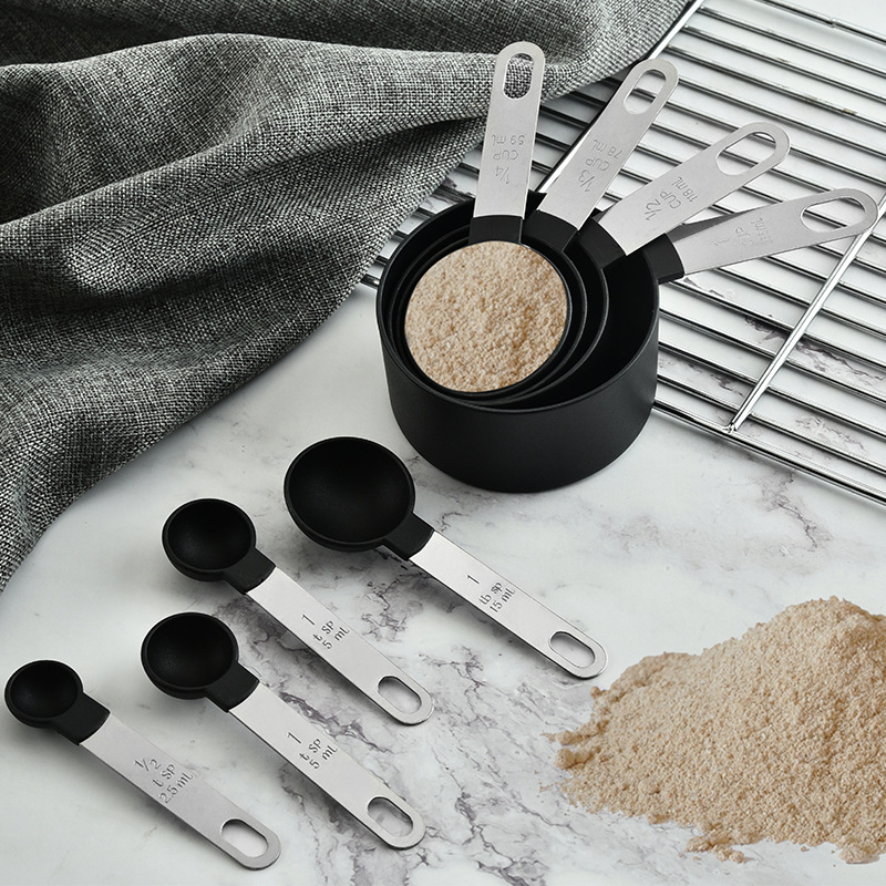 Stainless Steel Spoon Set Coffee Tool With Engraved Measuring Spoon 6 Piece Set Baking Set Seasoning Measuring Cup Measuring Cup Measuring Spoon