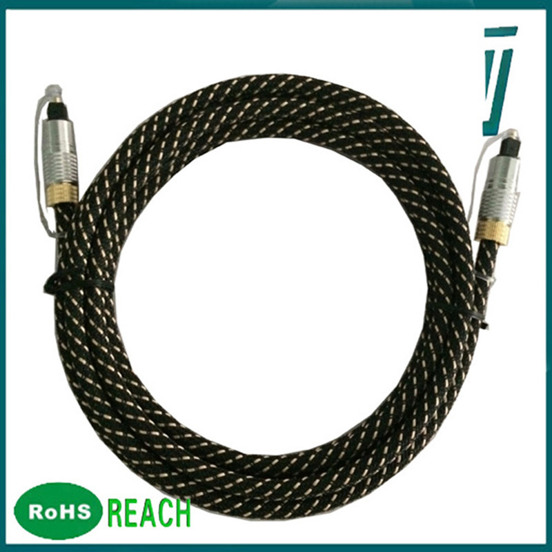 Toslink High-end Custom Metal Copper Head 6.0mm Wire Diameter Plus Net High-grade Audio Fiber Optic Wire Toslink High-end Custom Metal Copper Head 6.0mm Wire Diameter Plus Net High-grade Audio Fiber Optic Wire
