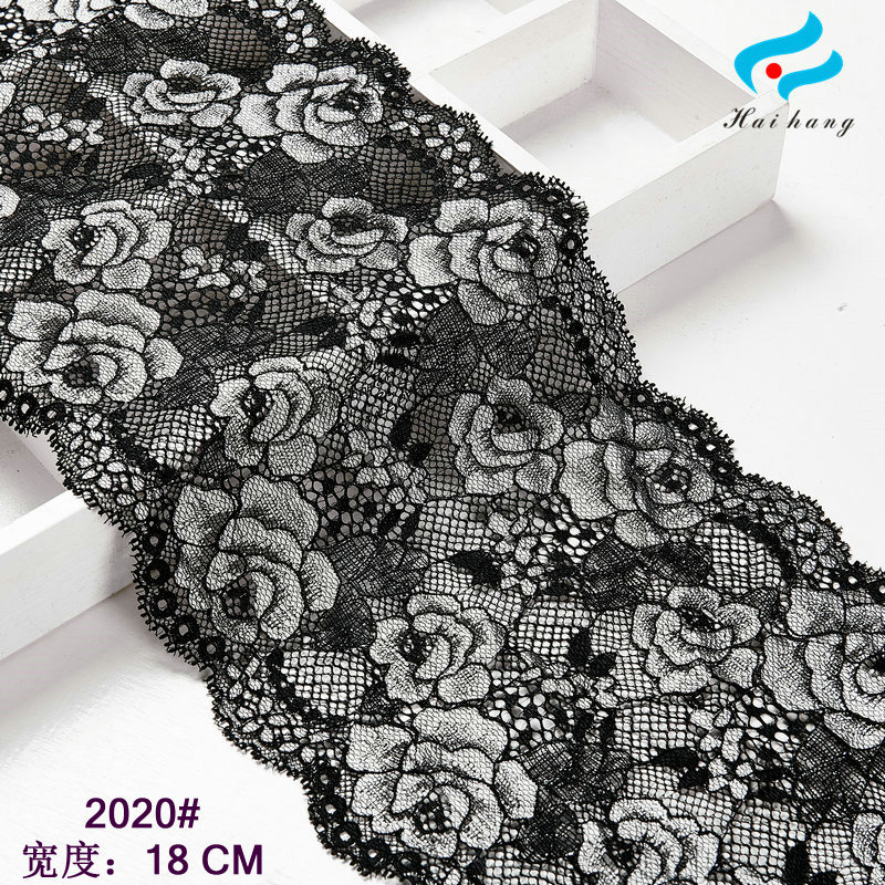 18公分单色双色弹力宽边蕾丝 性感内衣弹力裹胸抹胸蕾丝花边