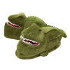 Cartoon funny plush toy for beloved indoor, keep warm slippers, footwear, crocodile, increased thickness