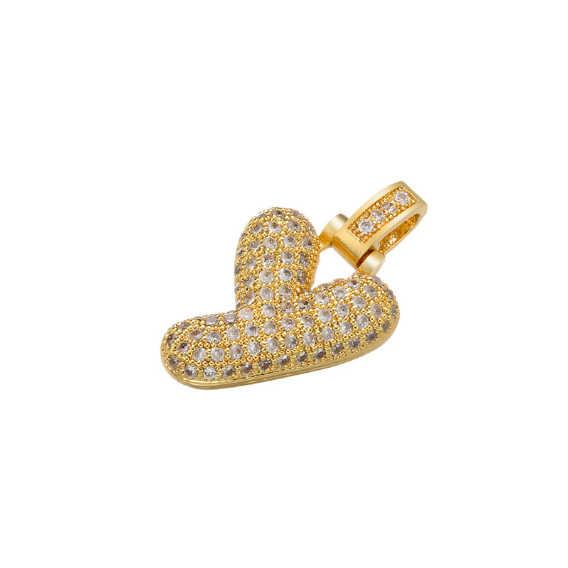 6g Weight Pendant Jewelry Making Type Zircon Inlay Material DIY Jewelry Accessories Classification 1 Piece Quantity Copper Material Letter Pattern All Seasons Season Polished Finish Plating Design Hip-Hop Style White, Gold Color 1 Piece Copper Zircon Bubble Letter Polished Pendant DIY Jewelry Accessories 29