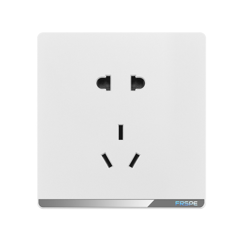 Linsong 86 tipo de toma de interruptor de pared blanco puro panel de interruptores de Osaka toma de corriente de cinco agujeros al por mayor