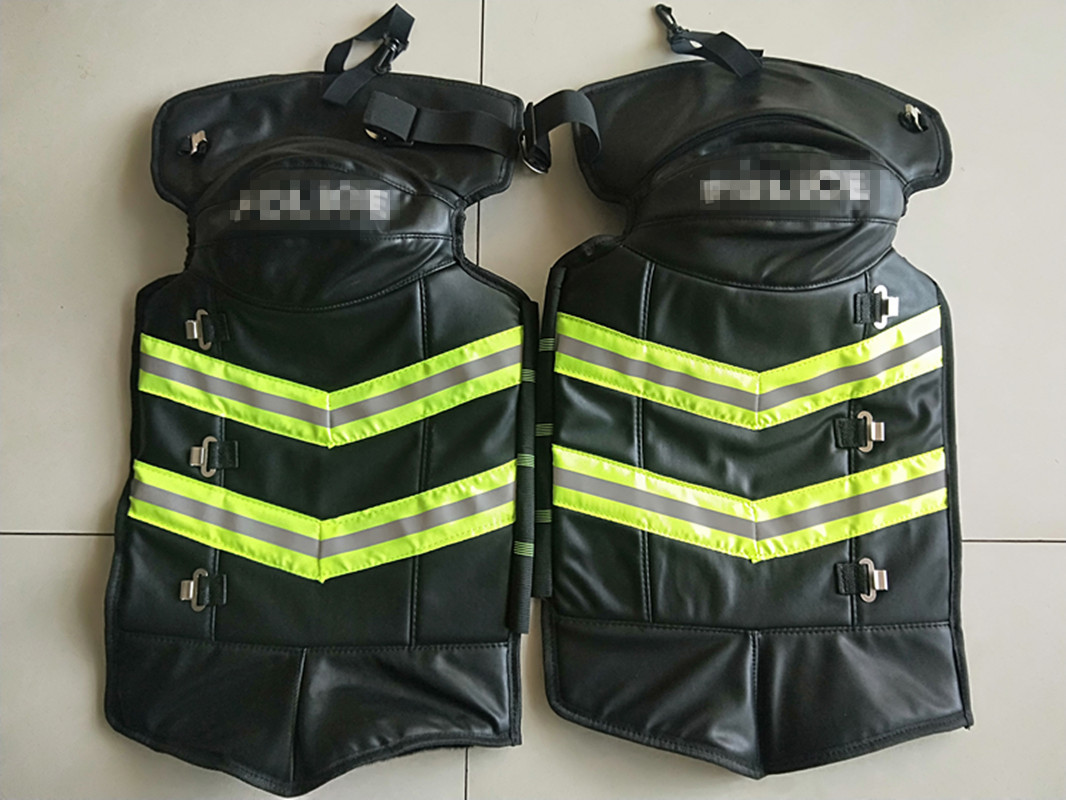 冬季加绒加长款全包围保暖护膝保安站岗执勤夜间反光交通警示护腿