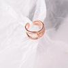 Fashionable golden ring, on index finger, Korean style, internet celebrity, pink gold