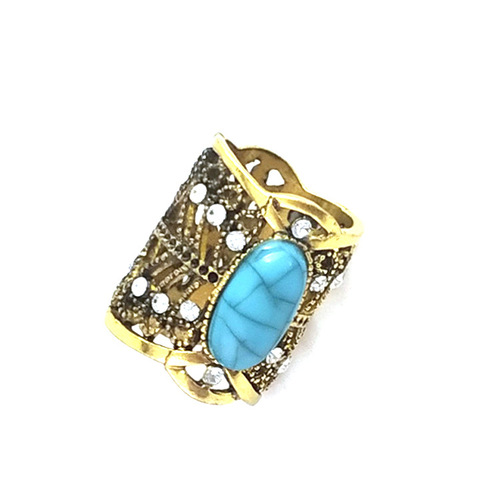 European and American vintage turquoise jewelry diamond hollow butterfly scarf buckle