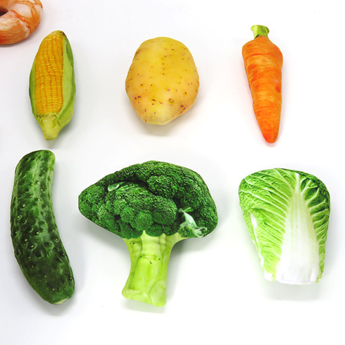 New pet plush toy with sound, simulated vegetable chicken legs, puppy dog ​​molar, bite-resistant, thick canvas cat toy