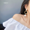 Universal retro earrings from pearl, bright catchy style