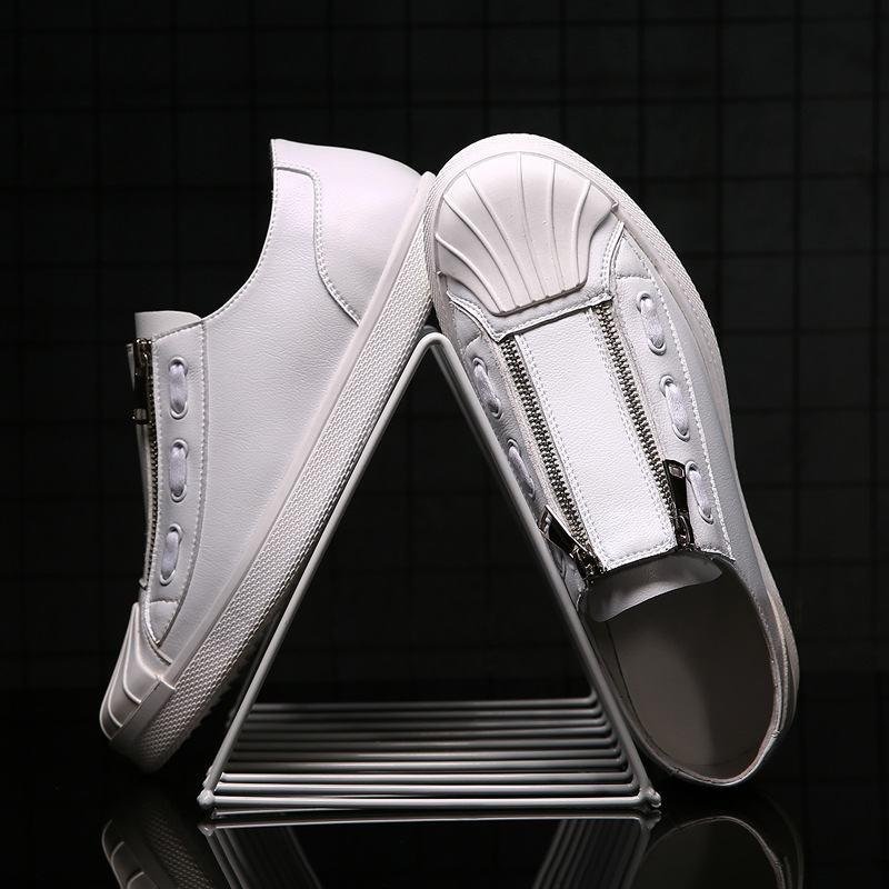 源头好货|男鞋欧洲站个性双拉链潮时尚嘻哈鞋欧美潮牌贝壳头板鞋|ru