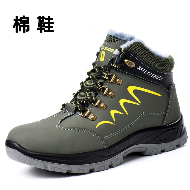 Zapatos de seguridad de caña alta para hombre, antiaplastamiento, antipinchazos, ligeros, resistentes al desgaste, impermeables, zapatos de soldador, transpirables para verano, con forro polar, disponibles para dropshipping.