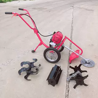 农用小型微耕机械 多工作头的农机设备 背负式汽油松土除草机