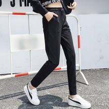 一件代发女装 2019秋冬女裤宽松休闲运动裤大码卫裤哈伦裤女7055