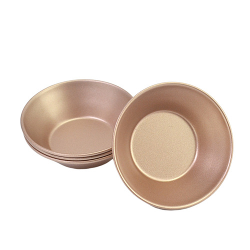 Cross-border supply cake mold carbon steel thick anti-peeling tart mold gold non-stick round tart mold