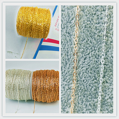 diy配件1.5mm2.0mm压扁纯铜保色十字链饰品珠宝装饰材料义乌批发|ms