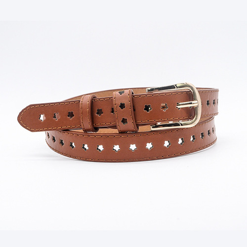 Manufacturer Direct Sales Hollow Needle Buckle Women's Belt Casual Matchable Korean Style Belt Student Jeans Decorative Belt